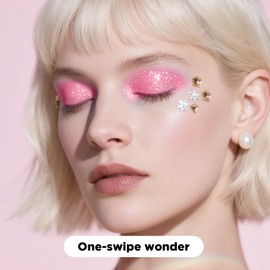 Luxfume Hair Glitter, Pink Glitter Stick for Hair and Body, Hair & Body Sparkle On-The-Go | Singer Concert Music Rave Festival-Ready Shimmer