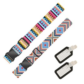 2 Pieces Of Luggage Bags, 2 Pieces Of Black Luggage Tags, Adjustable Luggage Bags, Luggage Straps, Luggage Straps With Buckles, Luggage Travel Accessories