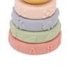 6 Pcs Soft Sensory Stacking Circle Toys with Bear Stacker