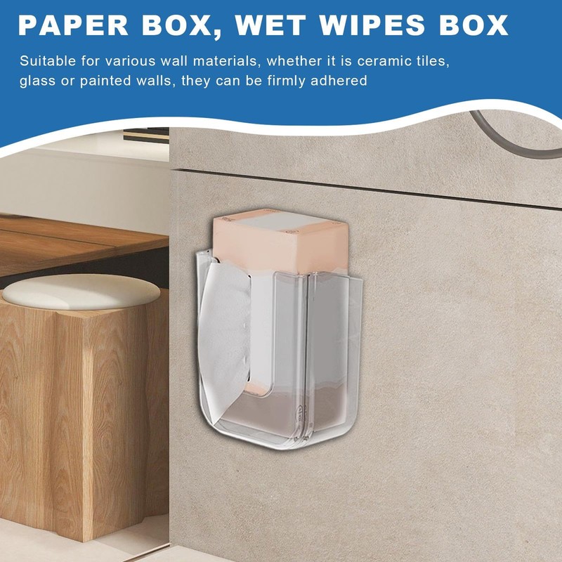 Bathroom Wipes Holder,Wipes Holder Organizer Box Storage Container Wall Mounted