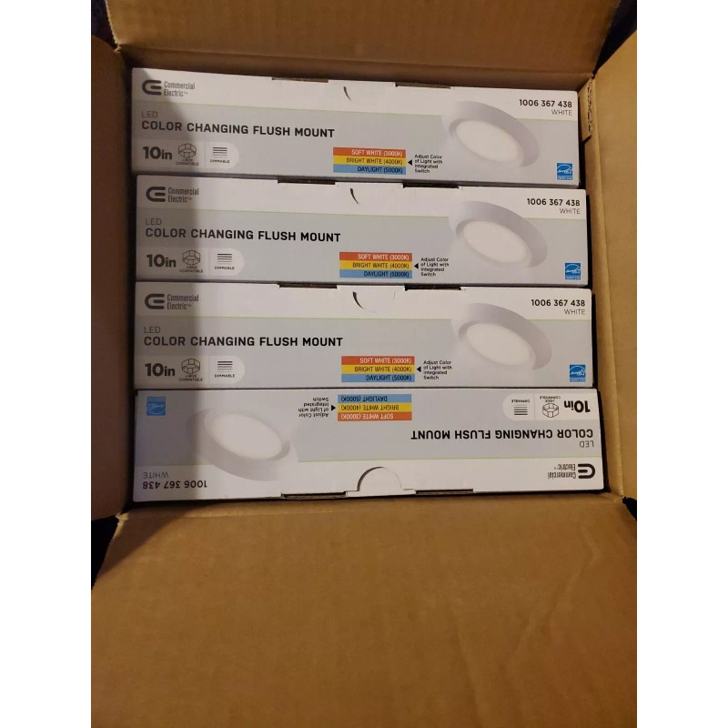Commercial Electric Flush Mount 10" LED Light 18W Color Selectable