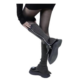 Zixrmor Women's Long Leg Warmers Women Girls Winter Leg Warmers Leg Warmers Stockings Overknees, black