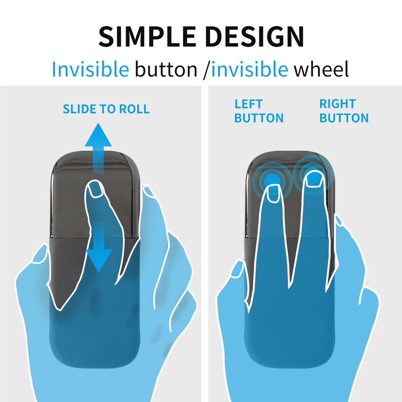 GlowarcPro Bluetooth Arc Touch Mouse, Portable Folding Travel Mouse whitout