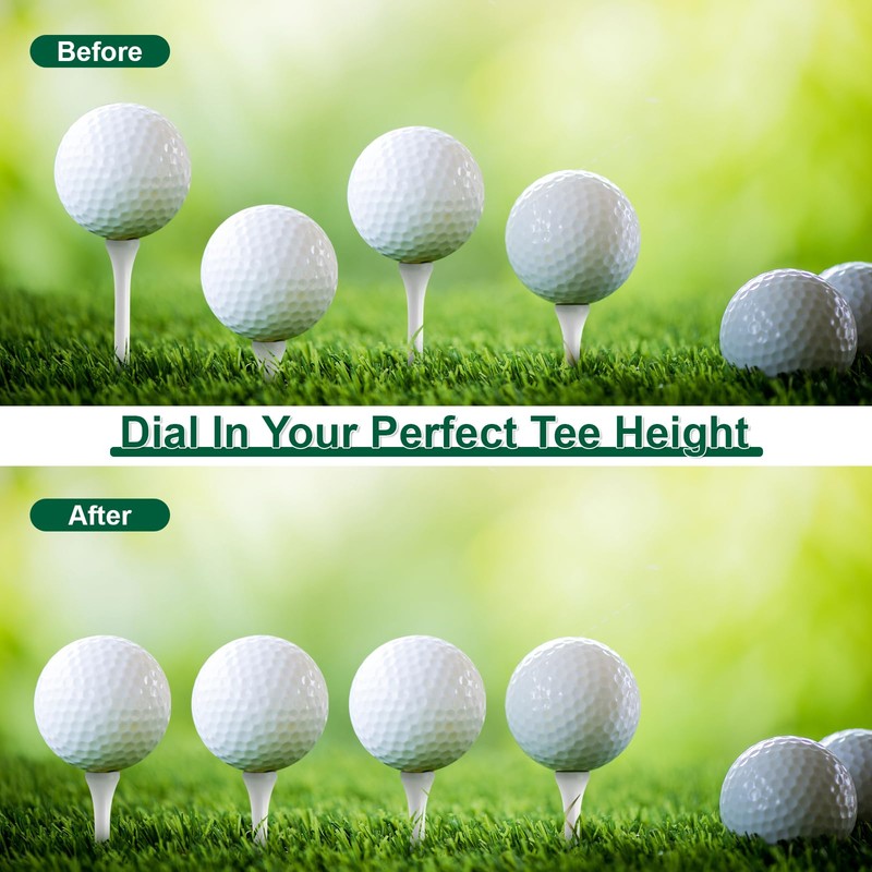 Beauyist HeightRight Adjustable Golf Tee Height Tool, Aluminum Golf Tee