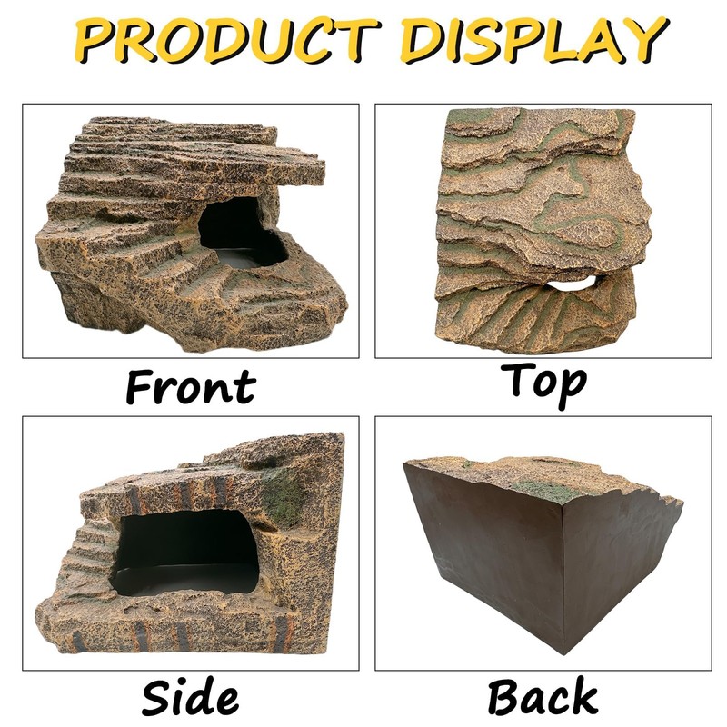 Tfwadmx Large Turtle Basking Platform, Bearded Dragon Hide, Reptile Cave