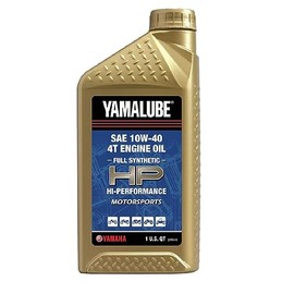 Yamaha Yamalube Yamalube 10W-40 Full Synthetic HP Engine Oil- 1 Quart, #LUB-10W40-FS-12