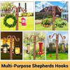 Ouinis Garden Hose Holder Hanger Freestanding, Upgraded 4 Spikes Heavy