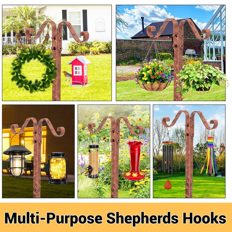 Ouinis Garden Hose Holder Hanger Freestanding, Upgraded 4 Spikes Heavy