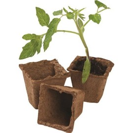 Garland Products Limited 20pcs 6cm Square Fibre Pots For Home Growing Gardening Greenhouse