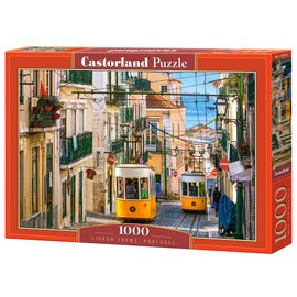 Castorland C-104260-2 Hobby Panoramic Lisbon Trams, Portugal Jigsaw Puzzle, 1000 Pieces Set, Multicolour