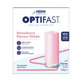 Nestle OPTIFAST VLCD Shake Strawberry - 12 Pack 53g Sachets
