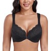 DotVol Women's Large Size Bra Full Cup Unpadded U-back with