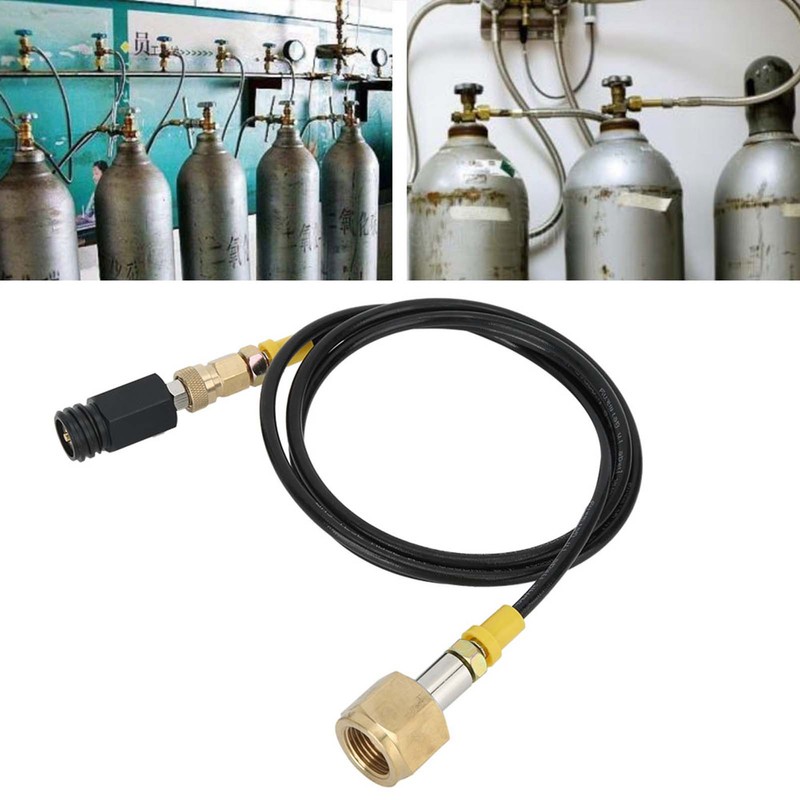 1.5m G1/2-14 CGA320 CO2 Tank Adapter Soda Hose Kit Accessories
