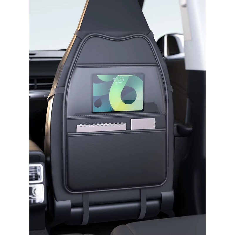 Car Seat Back Organizer for Rear Passenger Storage – Black