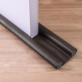 Premium Leather Door Draft Stopper - Gap Sealer & Wind Blocker 2-Pack