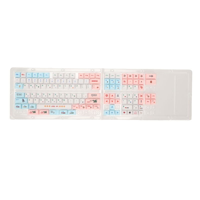 PBT Keyboard Keycaps 130 Keys Dye Sublimation Ergonomic Rich Colors