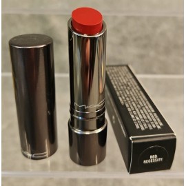 M·A·C Mac Lipstick Huggable Lip Color RED NECESSITY 3.2 grams with Box NEW