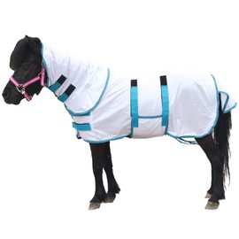 Gallopoff Pony/Shetty Fly Blanket with Neck Piece - Lightweight, Breathable Summer Blanket for Horses - With Adjustable Chest & Belly Straps - For Foals, Mini Horses, Dwarf Horses & Mini Ponies 65 cm