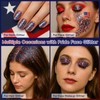 Red White Blue USA Flag Face Body Glitter, Pride Glitter