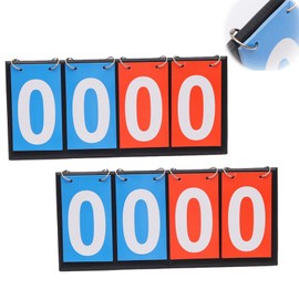 Yuelulala 2pcs 4-Digital Portable Table Top Scoreboard Flipper for Soccer, Ping Pong, Baseball, Basketball, Volleyball, and More Indoor Outdoor (A2-2)