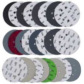 Aewio 48PCS 5 inch 8 Hole #320-#5000 Sanding Discs 320 400 600 800 1000 1200 1500 2000 2500 3000 4000 5000 Grit Wet Dry Sandpaper Compatible for Random Orbital Sanders (#320-#5000 Grit Each 4PCS)