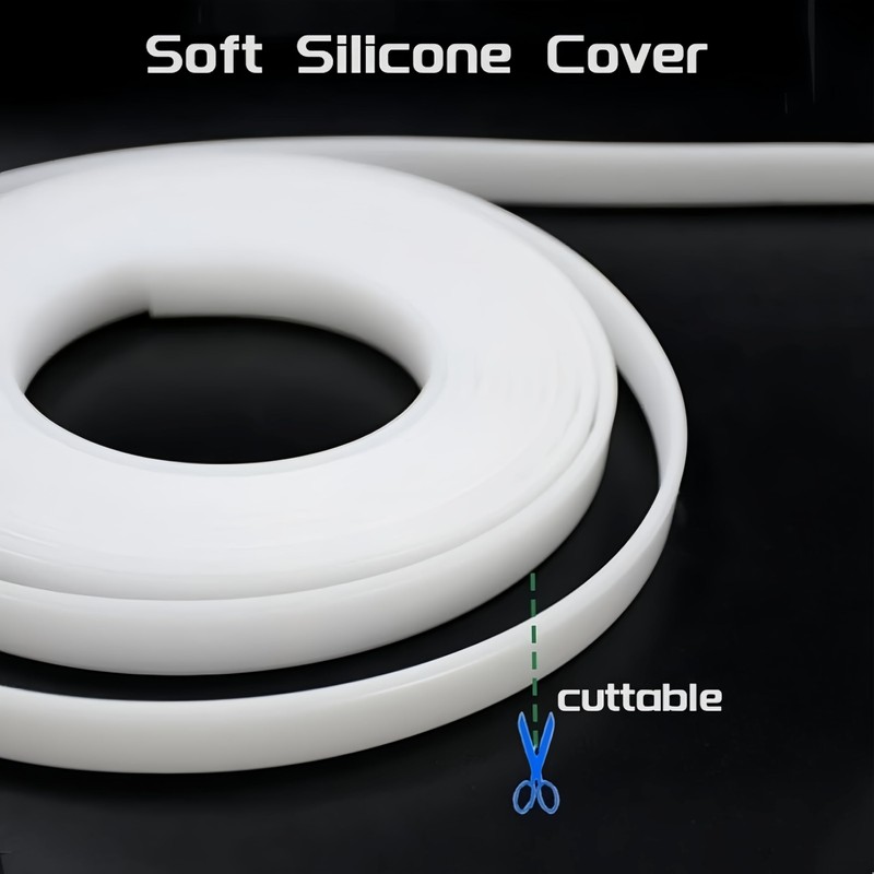 KSDLMPA 16.4Ft/5M Silicone LED Cover, Alumium Profile Silicone Channel Diffuser