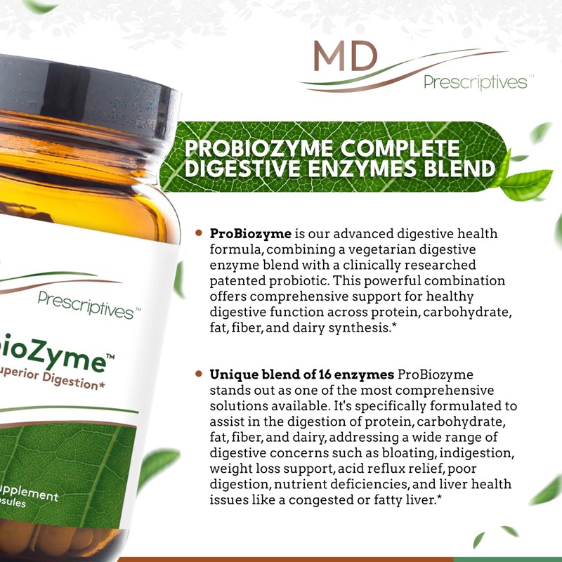 MD Prescriptives - ProbioZyme - Vegetarian Digestive Enzymes - Supplement
