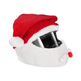 JQF Gear Funny Motorcycle Helmet Cover Fun Rides Festival Full Face Helmets Covers Decorations (Snata Helmet Cover)