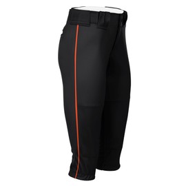 Boombah Women's Hypertech Series Fastpitch Pipe Pant Black/Orange - Size Waist 24" (Inseam 18")