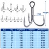 Fishing-Treble-Hooks-5X-Extra-Strong-Heavy-Duty Ultra Anti-Rust Bulk Hooks for Saltwater and Freshwater Fishing
