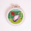 Simply MAKE Cross Stitch Kit Rugby Match Design, Kids &