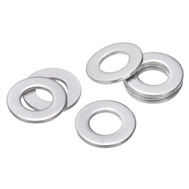 sourcing map 100Pcs 5/16" Stainless Steel SAE Flat Washers, 0.36" ID x 0.68" OD x 0.05" Thick Round Metal Washers for Screws Bolts Machinery Repair Accessories, Outdoor Construction