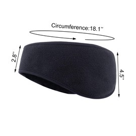 CIXLOGIC 2 PCS Fleece Ear Warmers for Men Women, Soft Earmuffs Comfortable Winter Headband Ear Muffs Warm Ear Covers for Cold Weather Running Cycling Ski (Black)