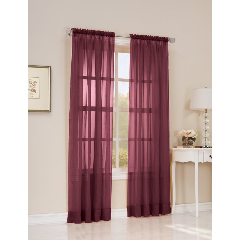 No. 918 Emily 59 by 63-Inch Sheer Voile Curtain Panel,