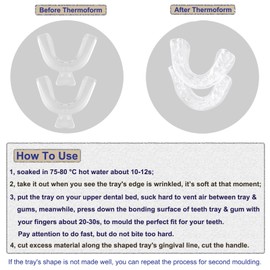 10PSC Teeth Whitening Trays Kits Mouth Guards and 2 Tooth Boxes, Thermoform Moldable Whitening Teeth Tray, Oral Care Hygiene Teeth Bleaching Dental Tools Kit