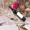 PartyKindom Porta Vinos de Hierro Dorado, Ranura Única Retro para