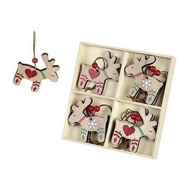 Reindeer Wooden Tree Decorations