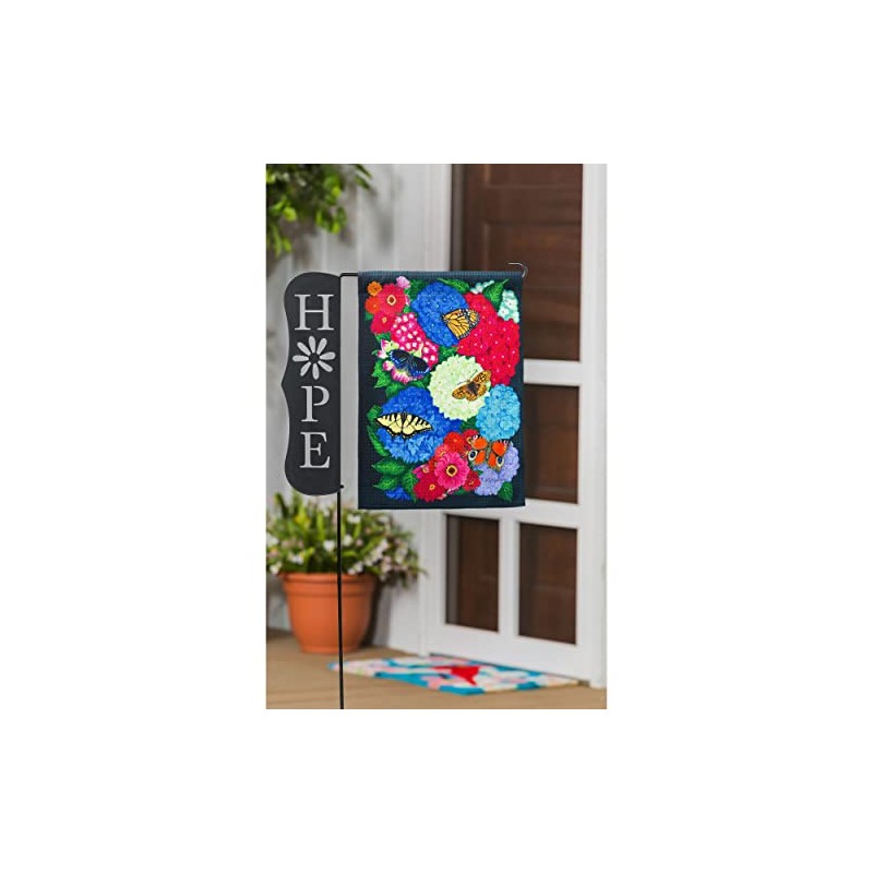 Evergreen Hydrangea Happiness Garden Waffle Flag