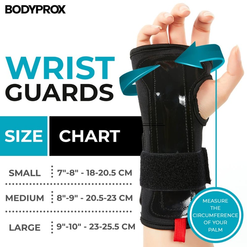 Wrist Guards (1 Pair) Protective Wrist Guards for Snowboarding, Skateboarding,