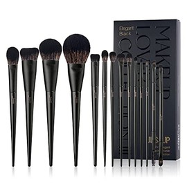Jessup Pinselset Makeup Pinsel Make Up Pinsel Set 14 Stk Gesichtpinsel Augenpinsel Puderpinsel Lidschattenpinsel Foundation Concealer Eyeliner Pinsel Schwarz T336