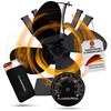 FLAMMENWIND Fireplace Fan without Electricity, Includes Thermometer and Storage Box