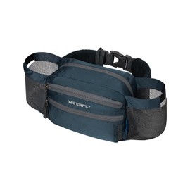 WATERFLY Fanny Pack Waist Bag: Waist Pack for Women Men with Two Water Bottle Holder Hiking Fanny Pack for Running Walking DogWalking Travel Cycling