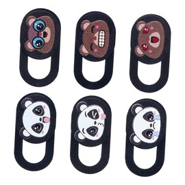 COHEALI Cute Cartoon Panda Webcam Cover Slide for Laptops and Tablets 6-Piece Privacy Protection Set Ultra-Thin Design for Enhanced Security