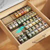 iSPECLE 4 Pack Spice Drawer Organizer - Low Profile Rack