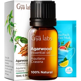 Gya Labs Agarwood Essential Oils for Diffusers - 0.34 Fl Oz - 100% Pure Natural Agarwood Oils for Skin, Massage Candle Making Scent