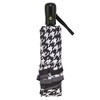 Galleria-Houndstooth Auto-Open/Close Large Portable Rain Folding Umbrella