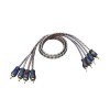 Recoil RCI43 100% OFC 3ft 4 Channel RCA Audio Cable,