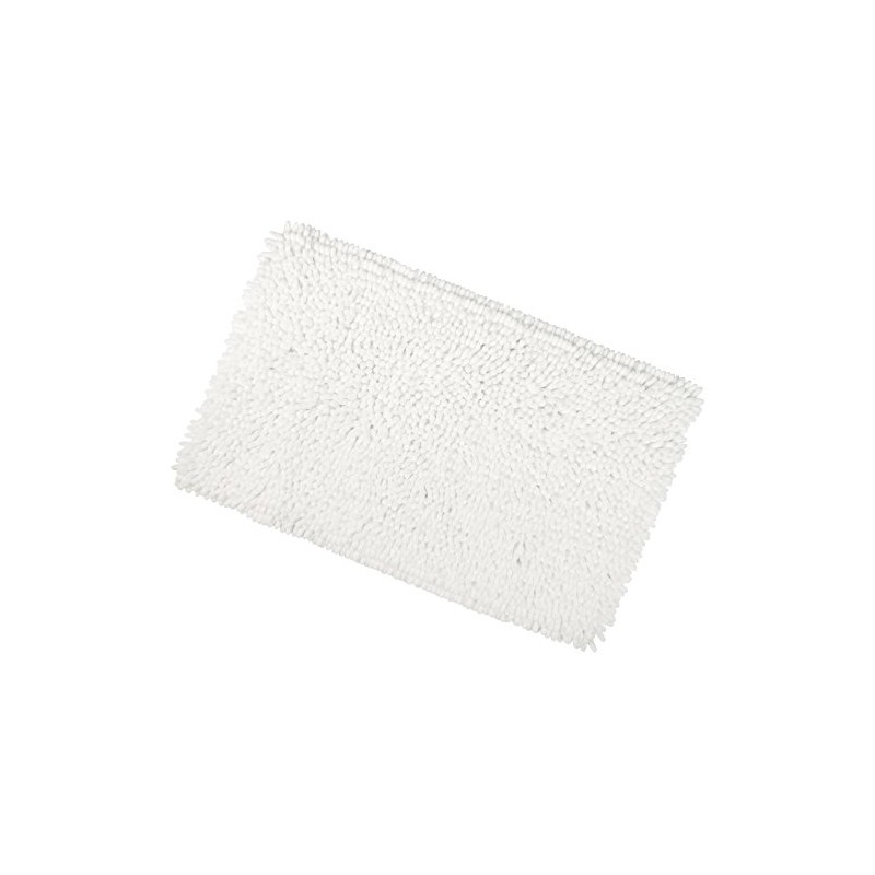 White Shaggy Microfibre Bathroom Shower Bath Mat Rug Non-Slip Backing