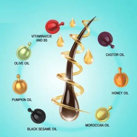 Capsulas Capilar Vitamina Aceite Suero Nutrición 6 Frascos