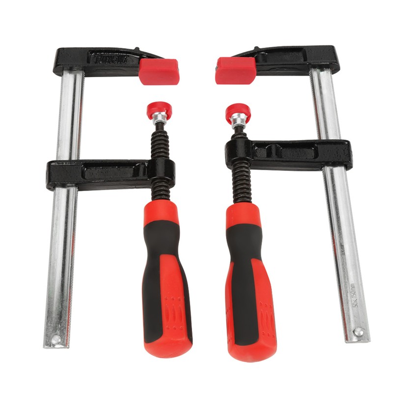 2Pcs Heavy Duty F Clamps Woodworking Bar Clips Quick Slide